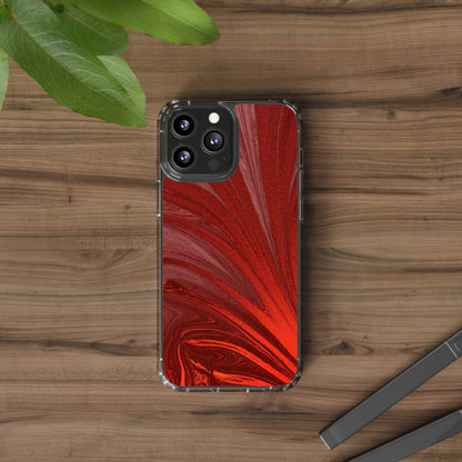 Clear Phone Case – Crimson Current