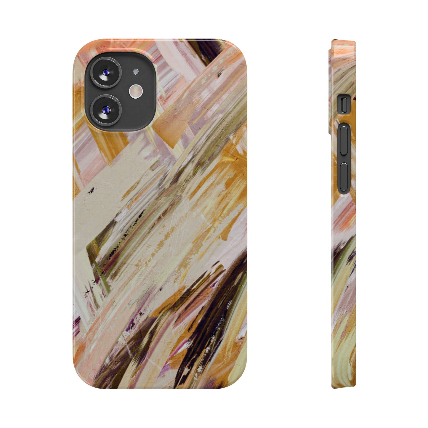 Slim Phone Case – Brush & Bronze