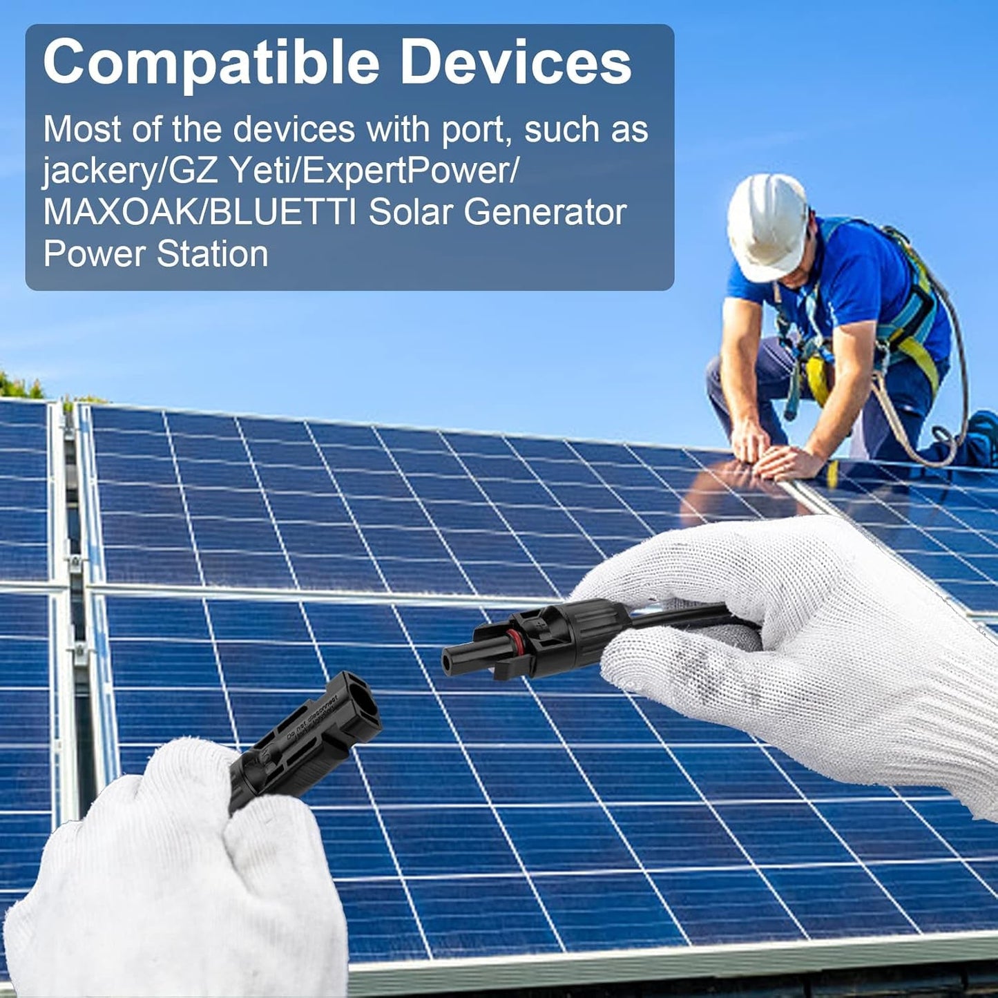 10AWG 30-Foot Solar Extension Cable - Red & Black Solar Connectivity Solution