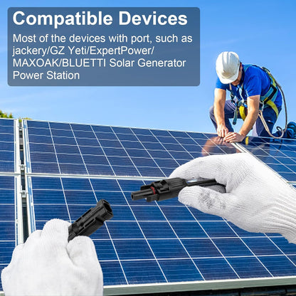 10AWG 30-Foot Solar Extension Cable - Red & Black Solar Connectivity Solution