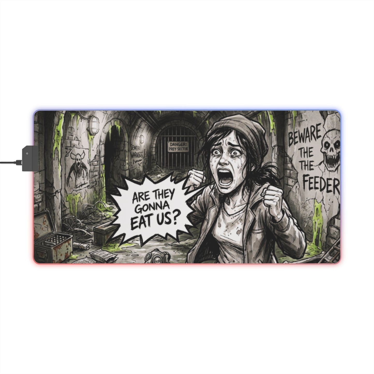 Gaming LED Desk Mat – Brains Only