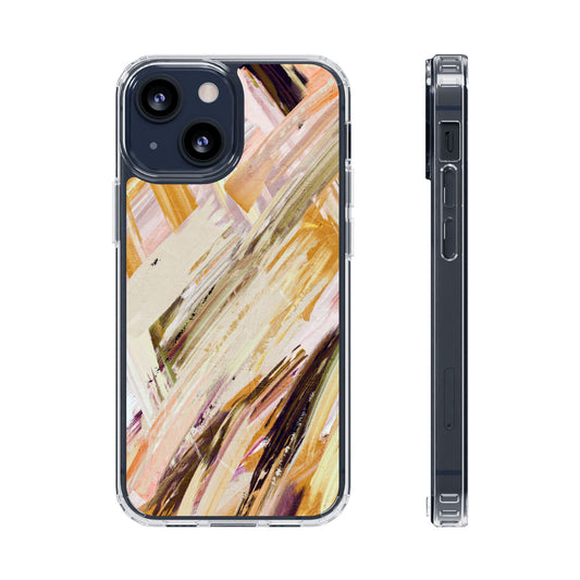 Clear Phone Case – Brush & Bronze