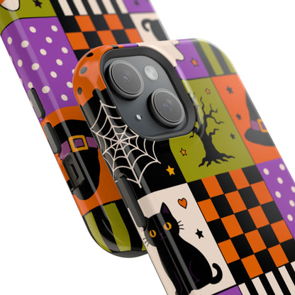 Wireless-Charging Compatible Case – Spooky Patchwork