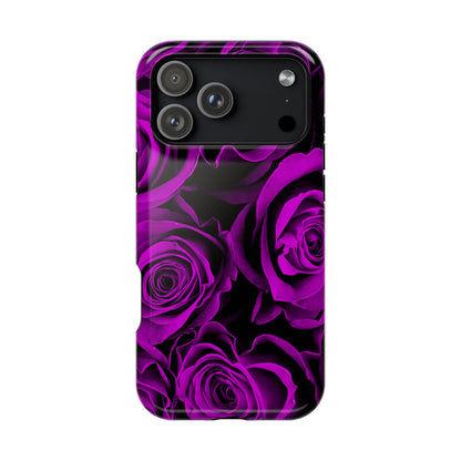 Impact-Resistant Phone Case – Amethyst Roses
