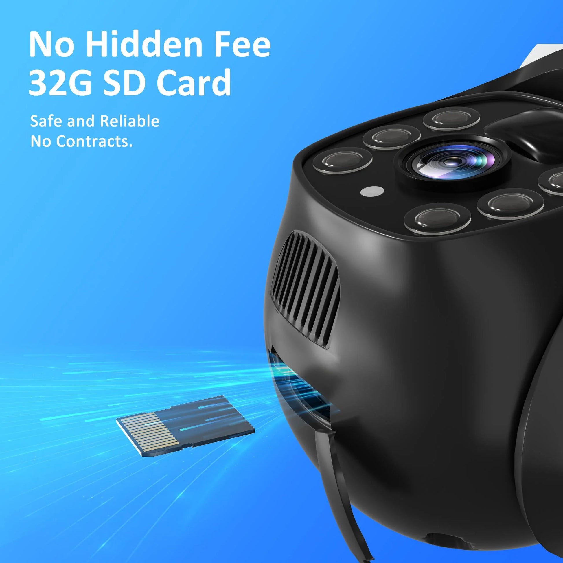 4K/8MP Solar Security Camera, 360° View Wireless Outdoor Camera, Waterproof PIR Detection, Rechargeable Battery Powered Home Dual Lens Surveillance Camera with Color Night Vision 2-Way Audio