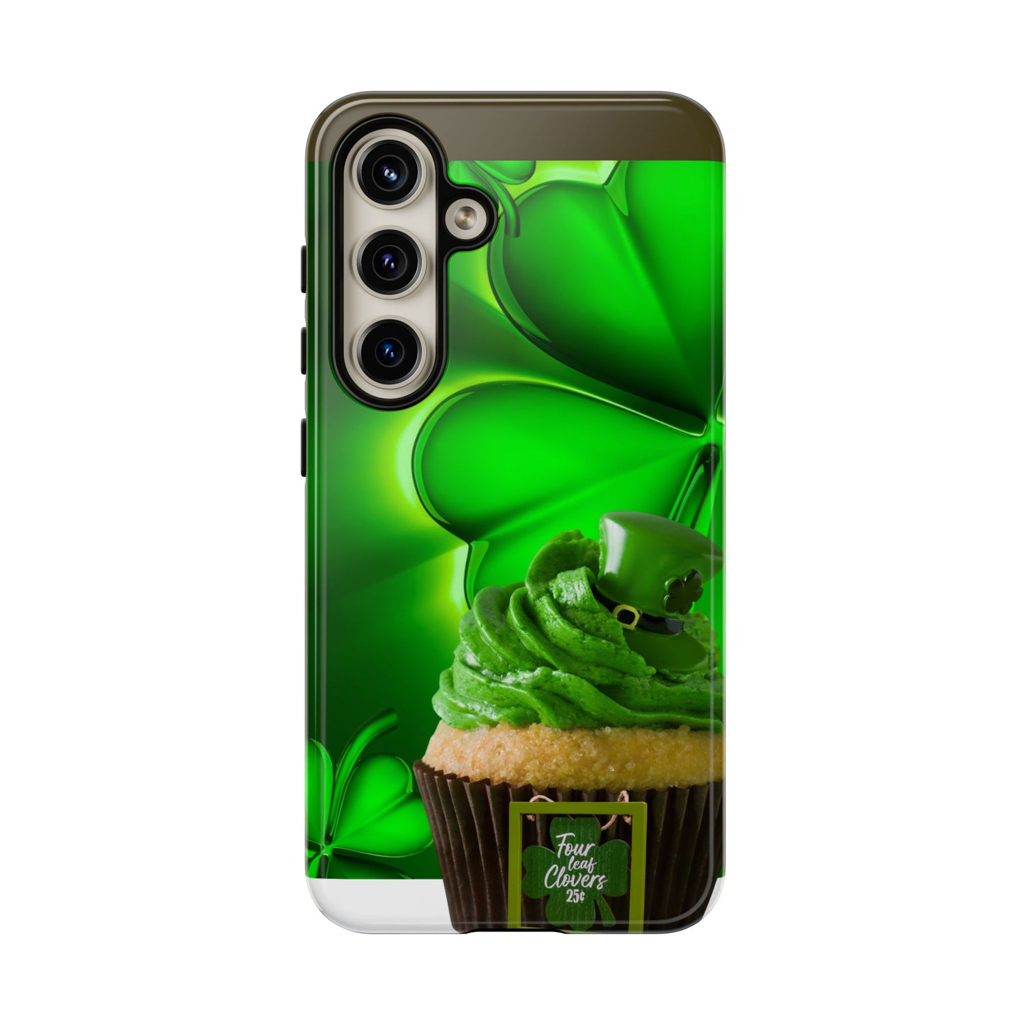 Protective Phone Case – Lucky Clover Cupcake Design