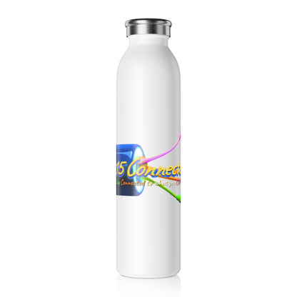 Slim Stainless Water Bottle — 215 Connected Logo, Stay Connected Travel Bottle