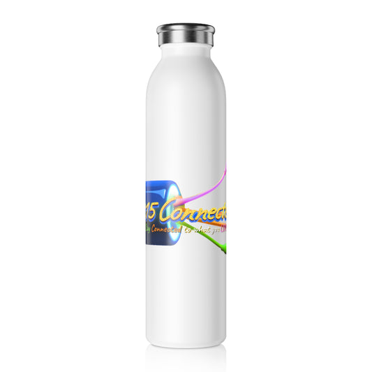 Slim Stainless Water Bottle — 215 Connected Logo, Stay Connected Travel Bottle