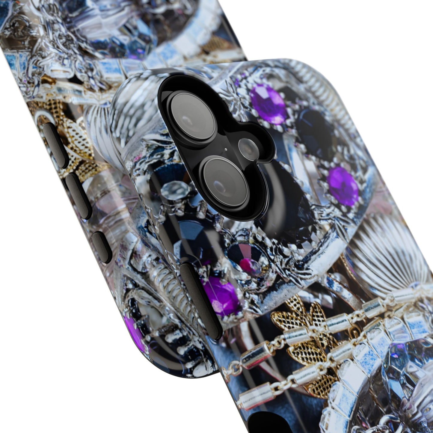 Impact-Resistant Phone Case – Chrome Jewel