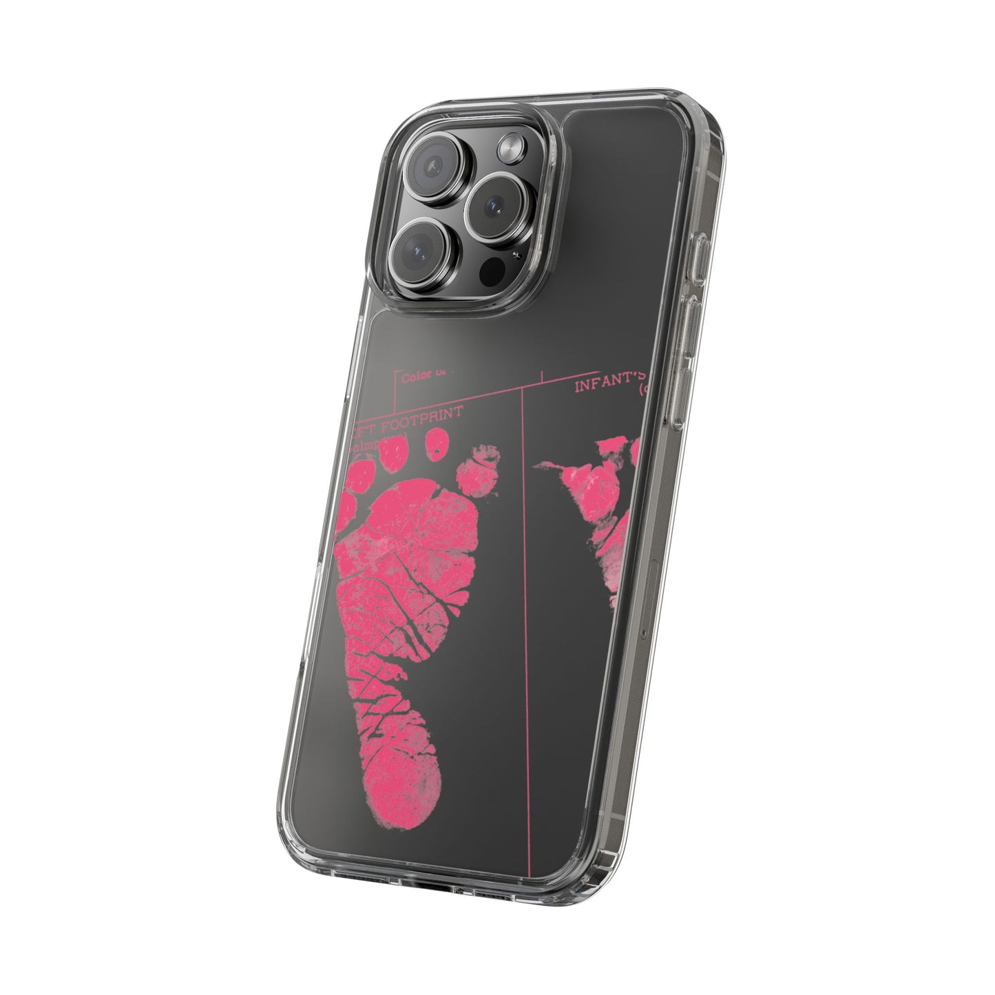 Clear Phone Case – Mom’s Little Pink Footprints