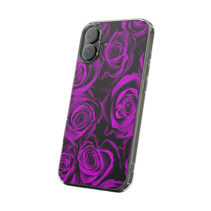 Clear Phone Case – Amethyst Roses