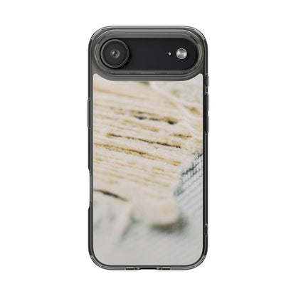 Clear Phone Case – Woven Warmth