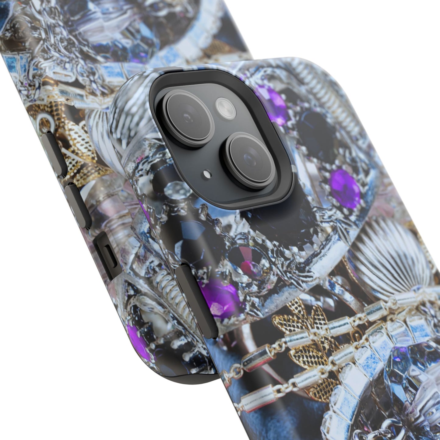 Impact-Resistant Phone Case – Chrome Jewel