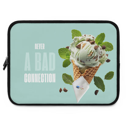 Never a Bad Connection – Mint Ice Cream Laptop Sleeve
