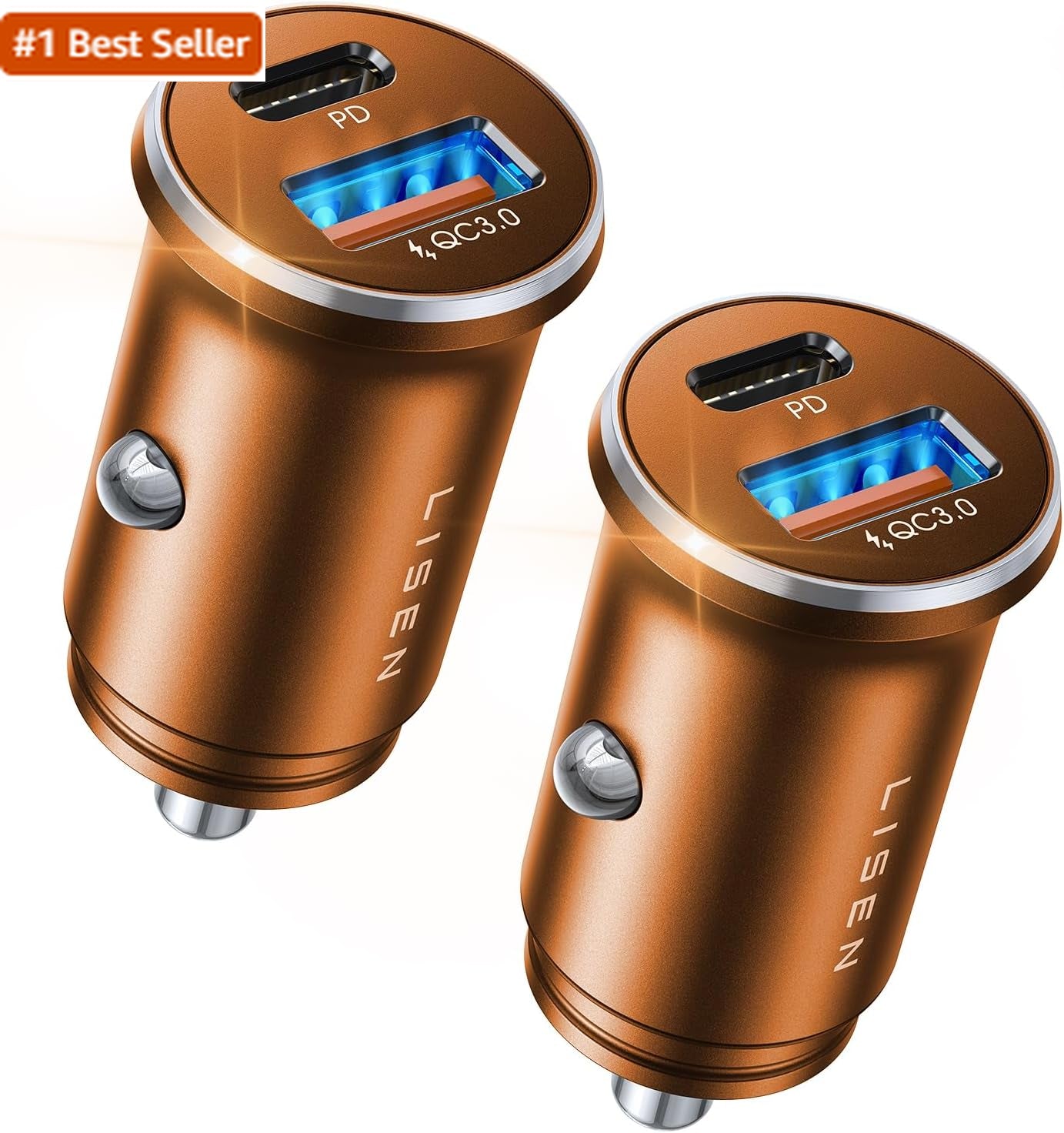 LISEN 54W Car Phone Charger USB C, Cigarette Lighter Adapter, Car Accessories Fo