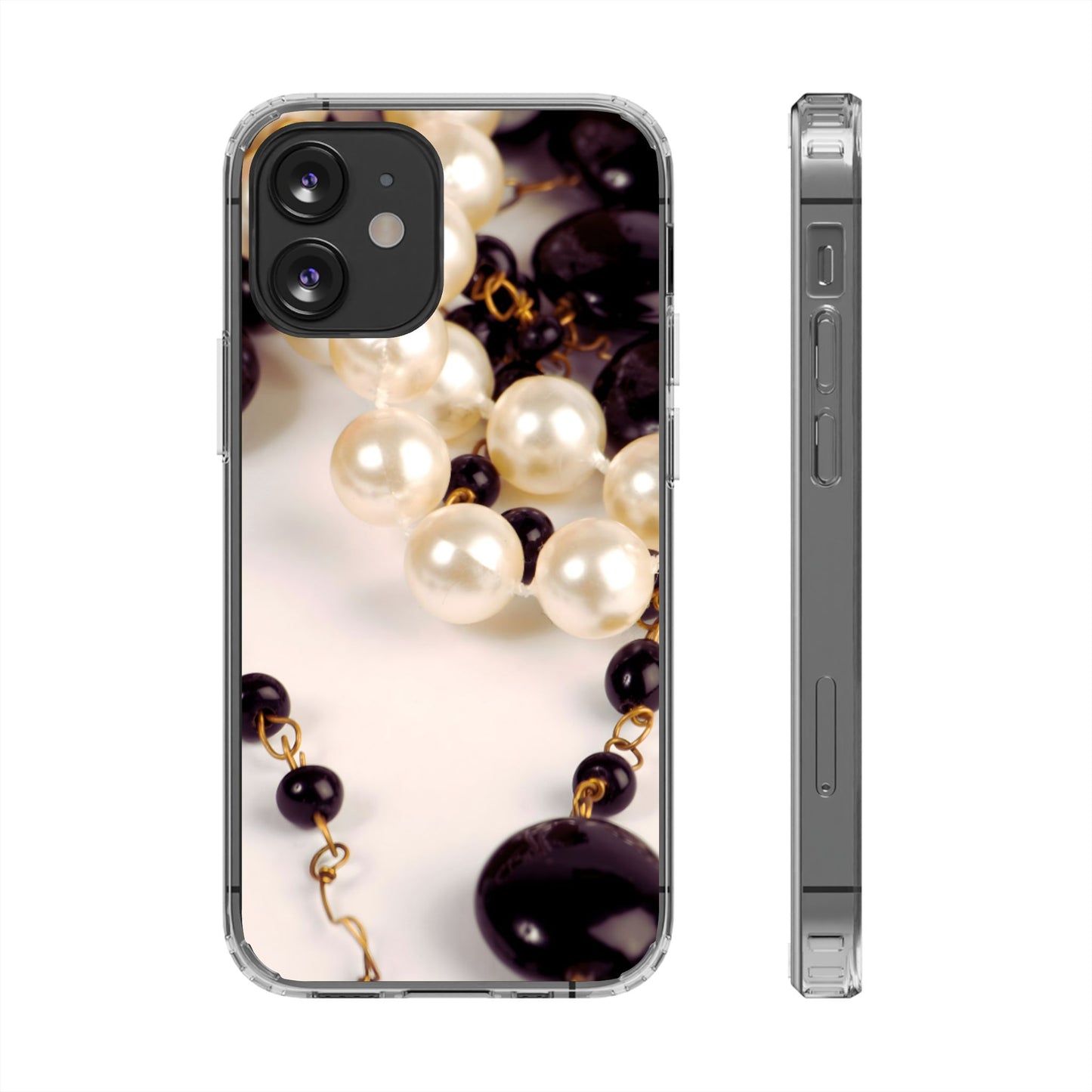 Clear Phone Case – Noir Pearl