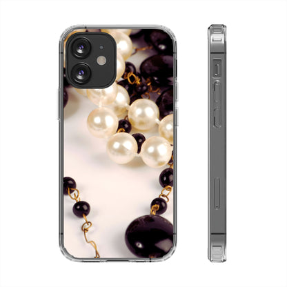 Clear Phone Case – Noir Pearl