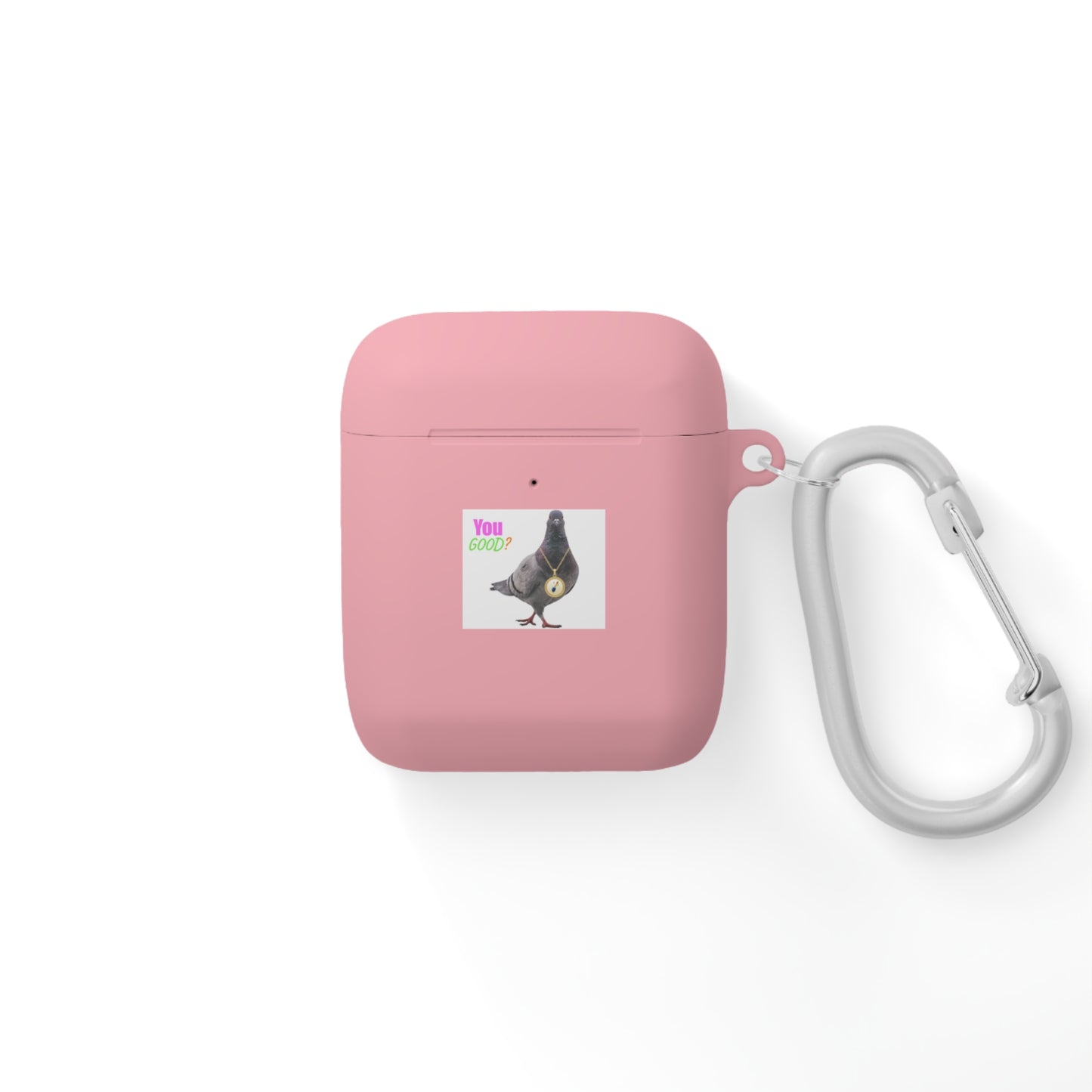 Wireless Earbud Case Cover – Pigeon Design Slim Drop Protection with Carabiner Clip