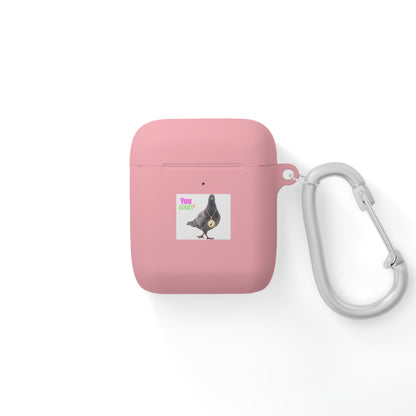 Wireless Earbud Case Cover – Pigeon Design Slim Drop Protection with Carabiner Clip