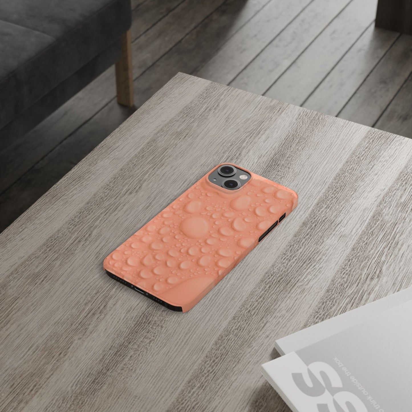Slim Phone Case – Apricot Rain