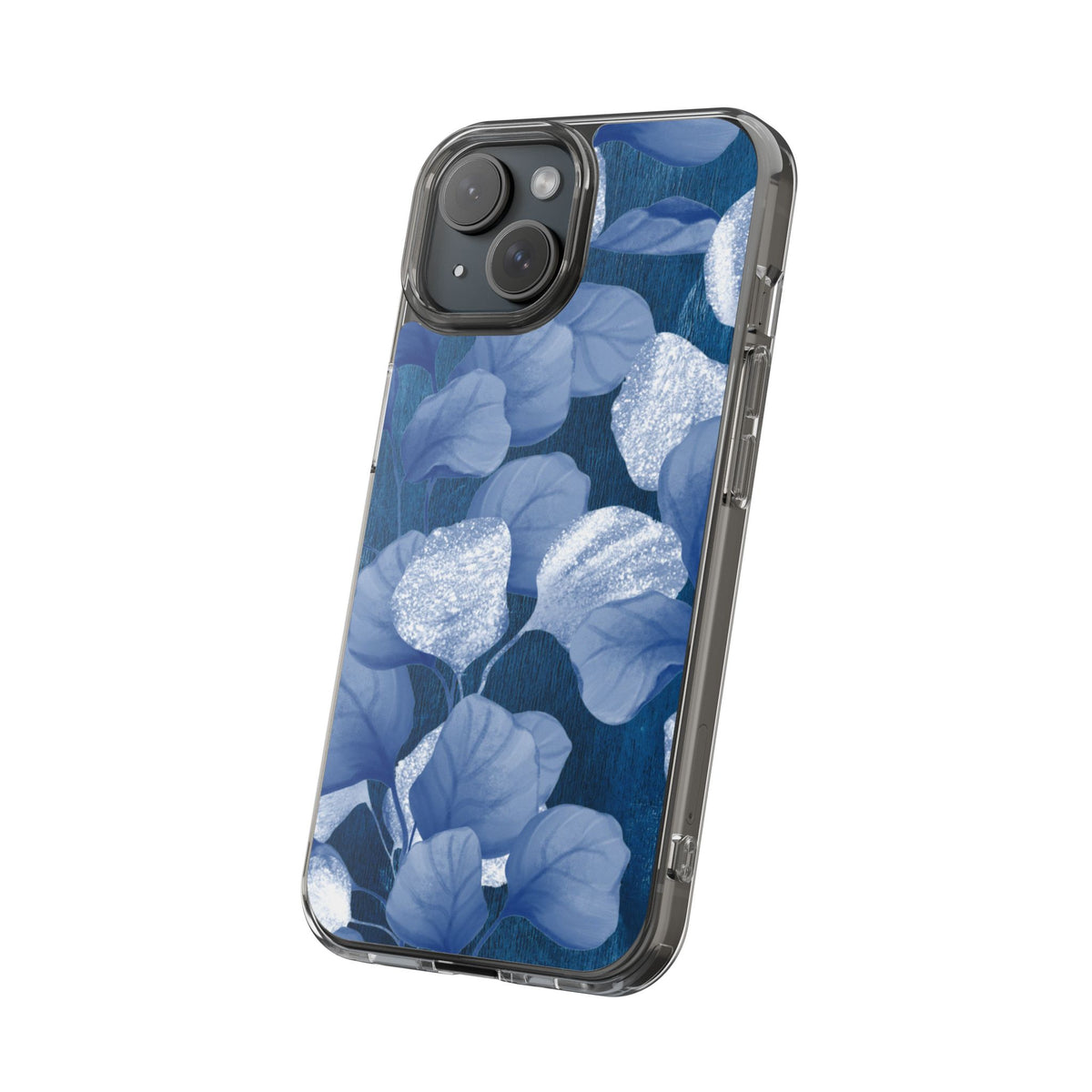 Clear Phone Case – October Blues – Compatible with iPhone 13–17 & Samsung Galaxy S25–S26 Series