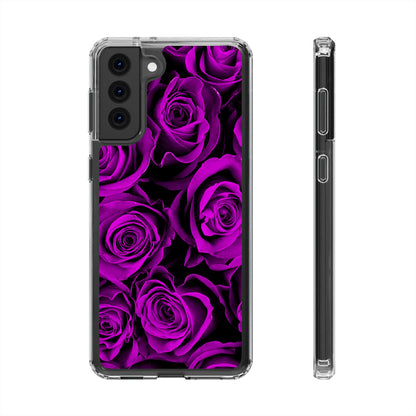 Clear Phone Case – Amethyst Roses