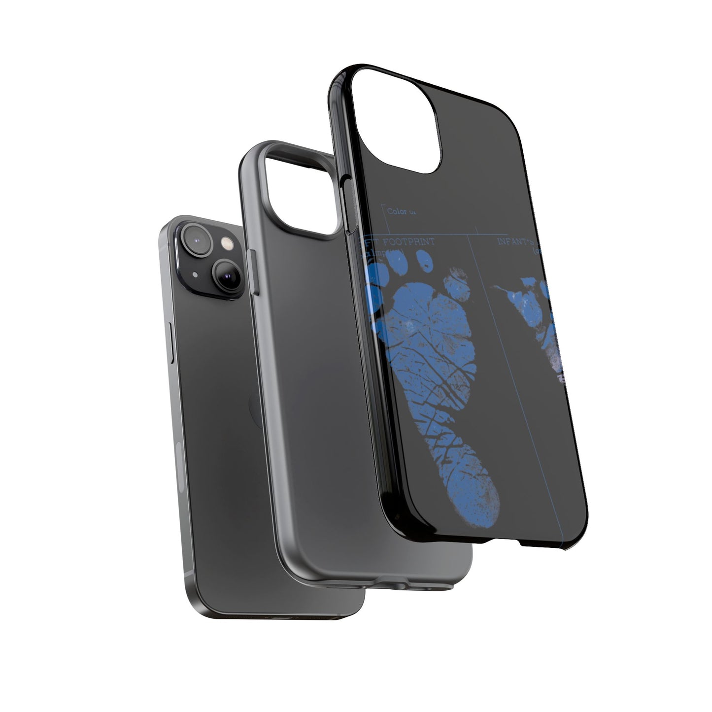 Protective Phone Case – Mom’s Little Blue Footprints