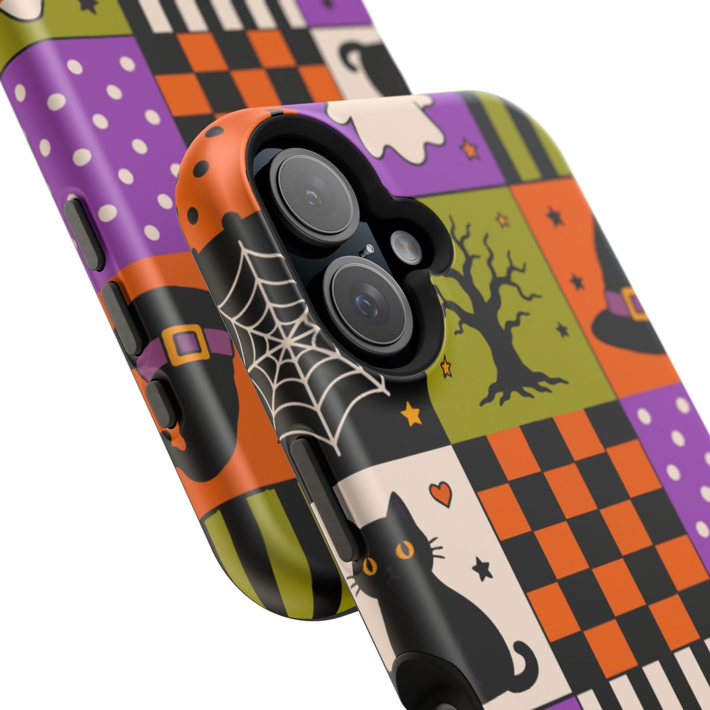 Impact-Resistant Phone Case – Spooky Patchwork