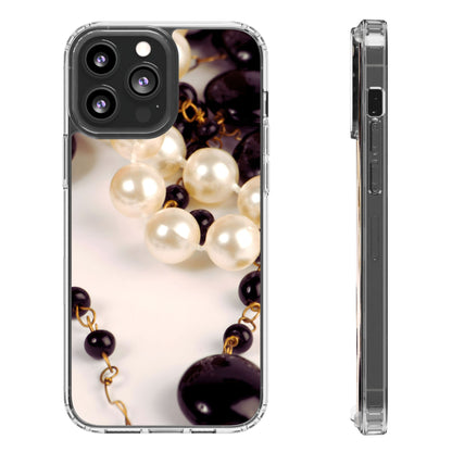 Clear Phone Case – Noir Pearl