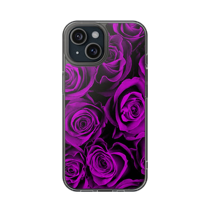 Clear Magnetic Phone Case – Amethyst Roses