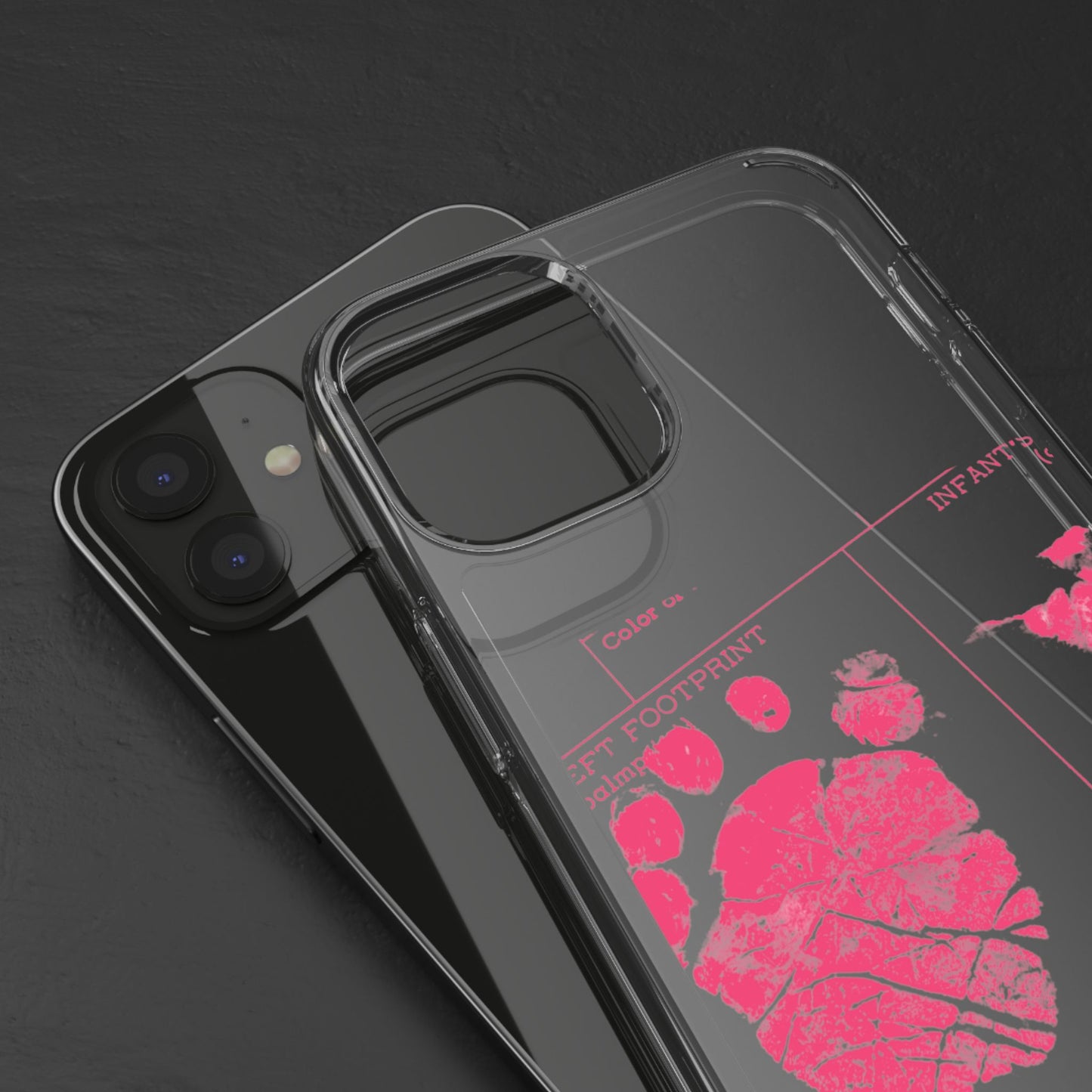 Clear Phone Case – Mom’s Little Pink Footprints