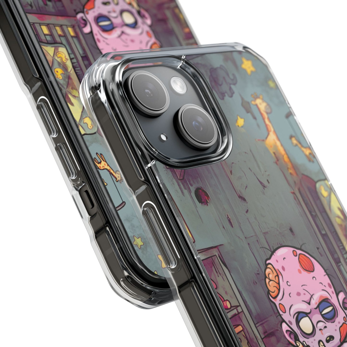 Clear Magnetic Phone Case — Cute Creepy Zombie Baby Design