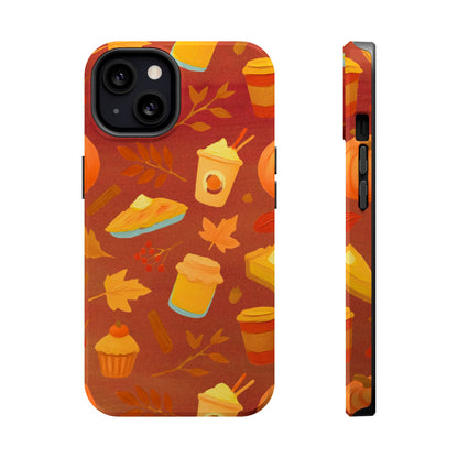 Autumn Treats Magnetic Phone Case — Fall Coffee & Pastry Protective Cover