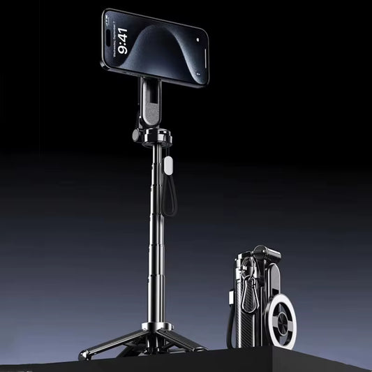 4-In-1 Multifunctional Magnetic Mini Selfie Stick with 360° Rotation Wireless Bluetooth Control Magnetic Phone Holder