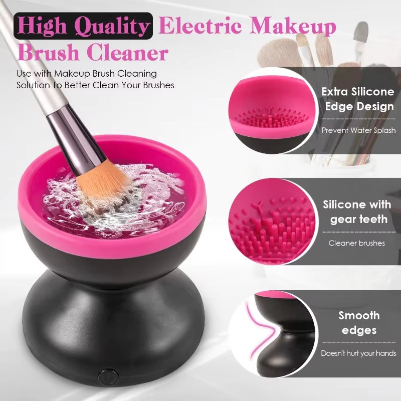 USB Makeup Brush Cleaner: Automatic Electric Wash & Dry, Silicone Tool