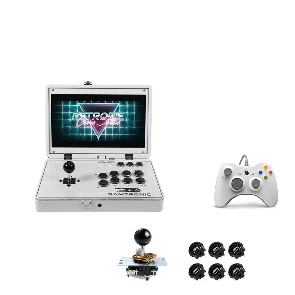 Folding 14-Inch Deluxe Arcade Machine 5000Games (White)