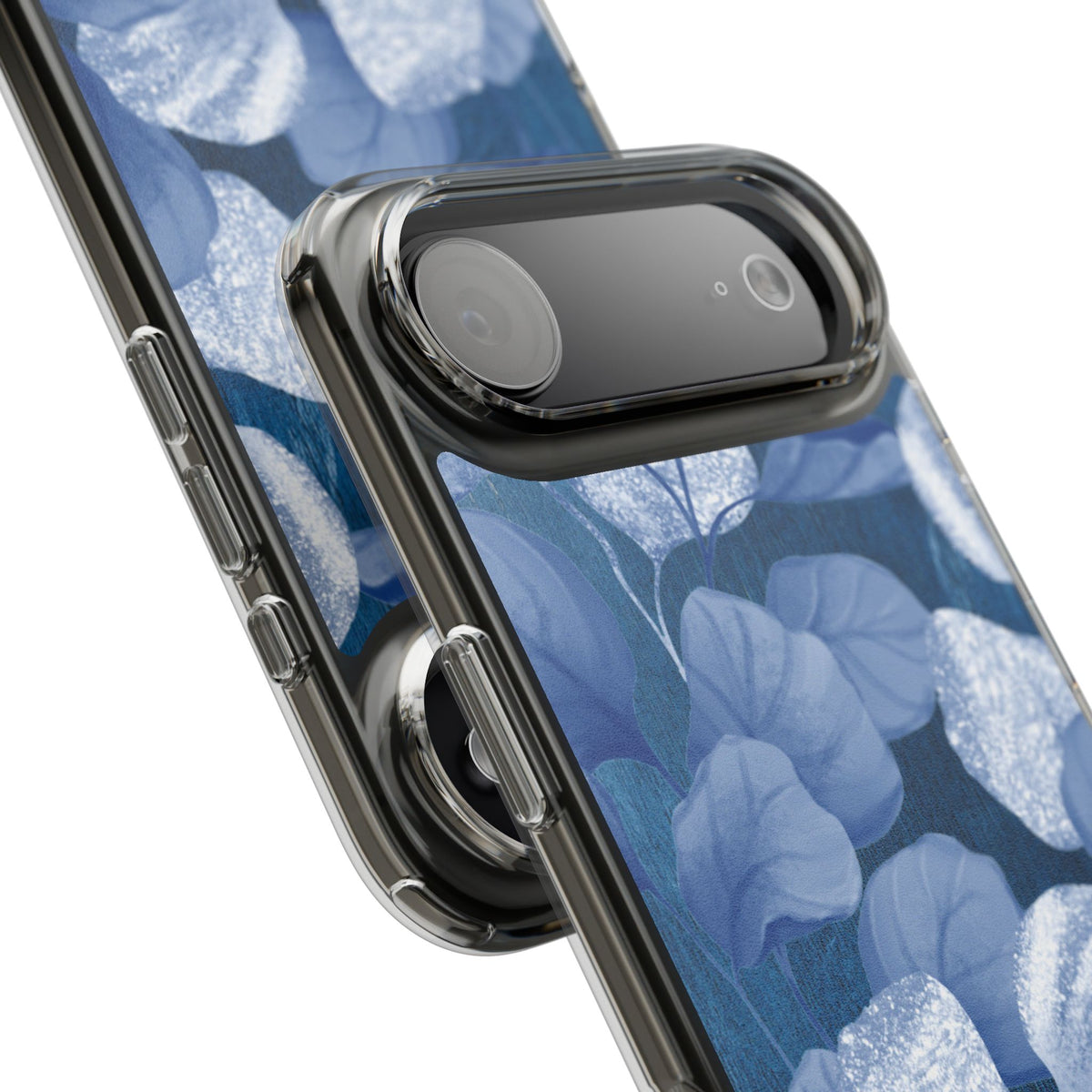 Clear Phone Case – October Blues – Compatible with iPhone 13–17 & Samsung Galaxy S25–S26 Series