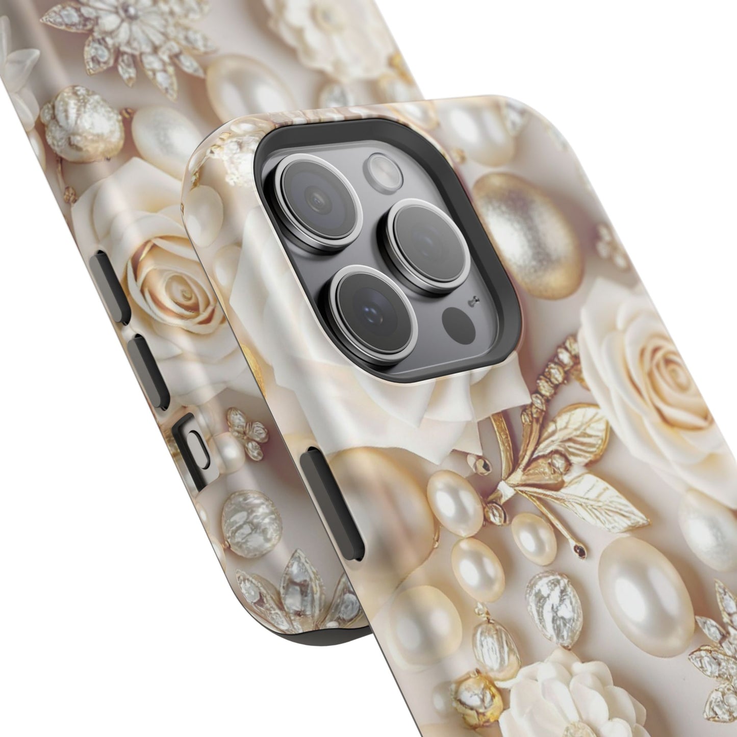 Impact-Resistant Phone Case – Ivory Opulence