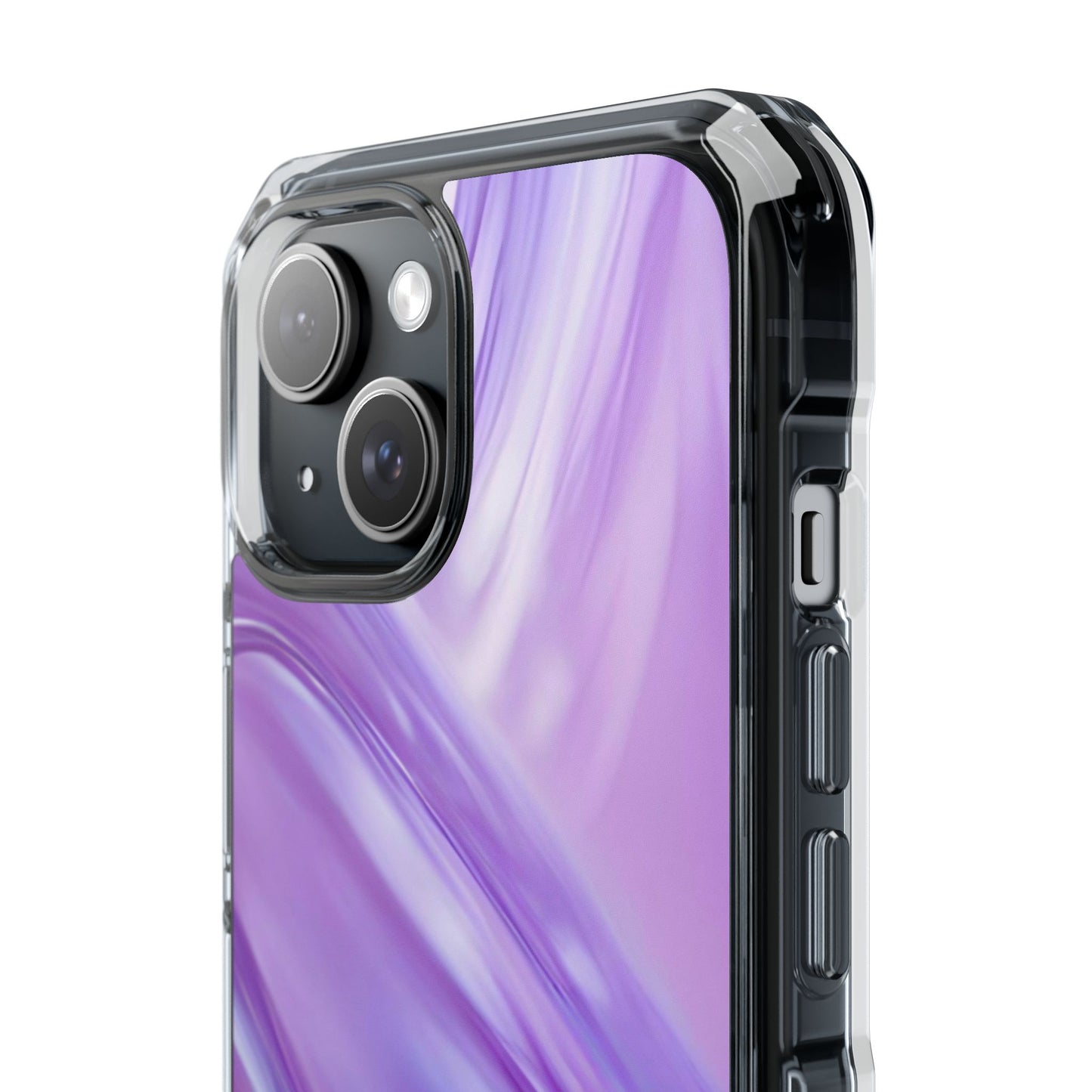 Clear Magnetic Phone Case – Lavender Wave