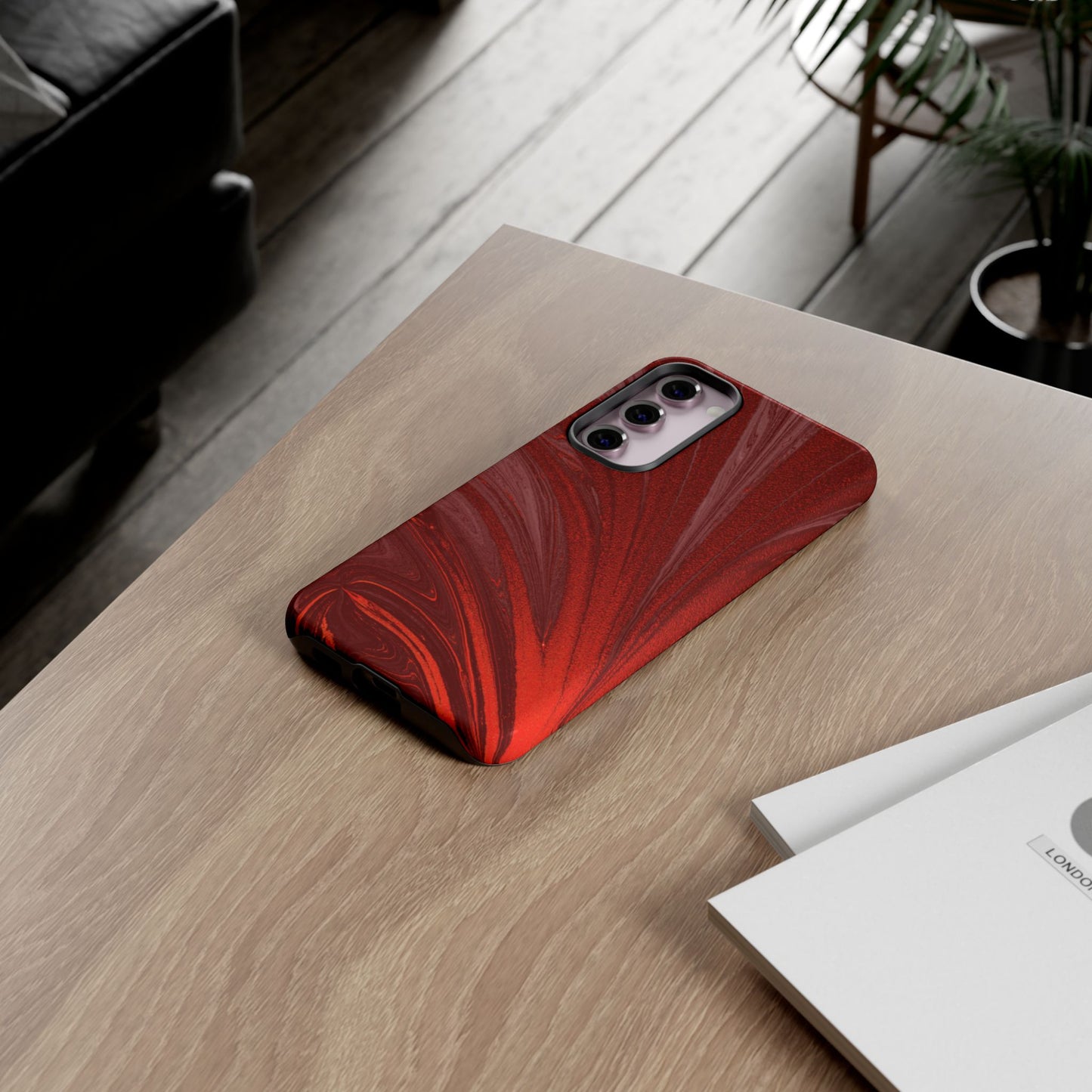 Protective Phone Case – Crimson Current