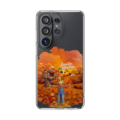 Clear Phone Case – Sweater Weather – Compatible with iPhone 13–17 & Samsung Galaxy S25–S26 Series