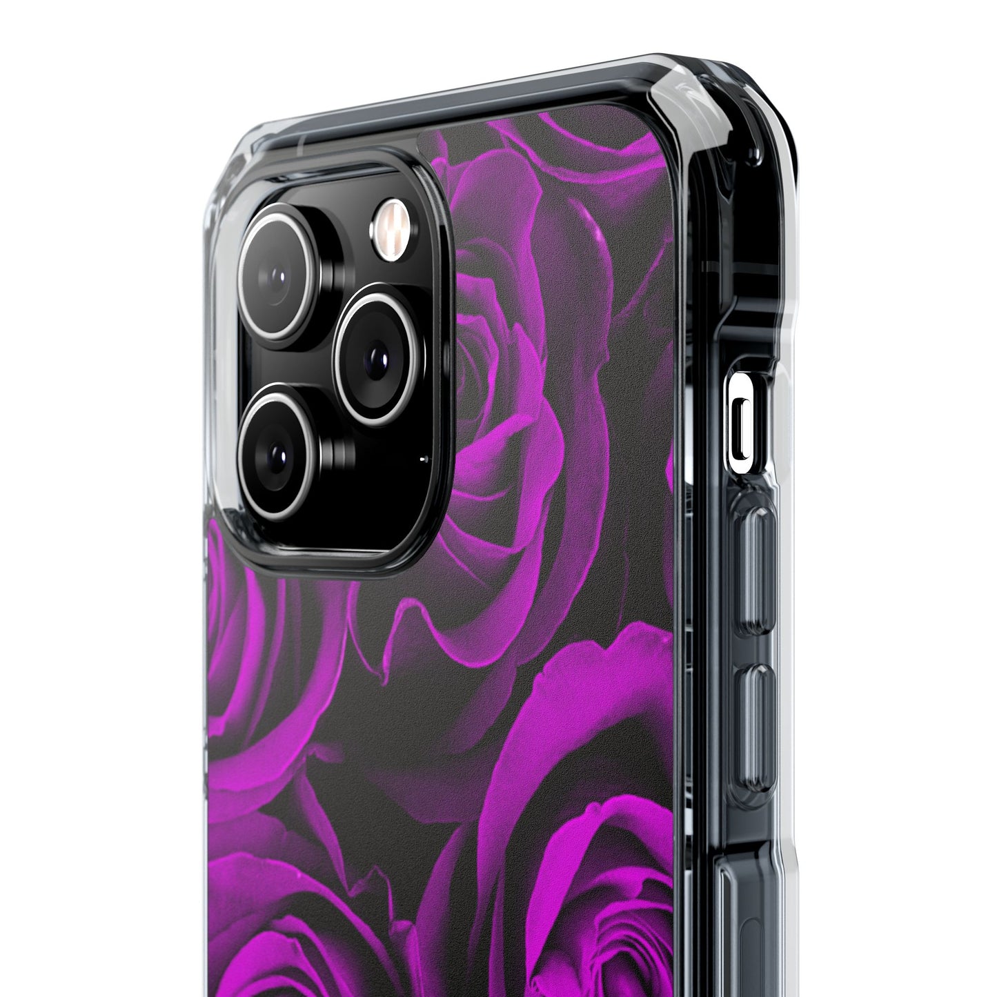 Clear Magnetic Phone Case – Amethyst Roses