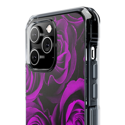 Clear Magnetic Phone Case – Amethyst Roses