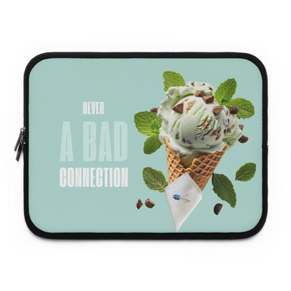 Never a Bad Connection – Mint Ice Cream Laptop Sleeve
