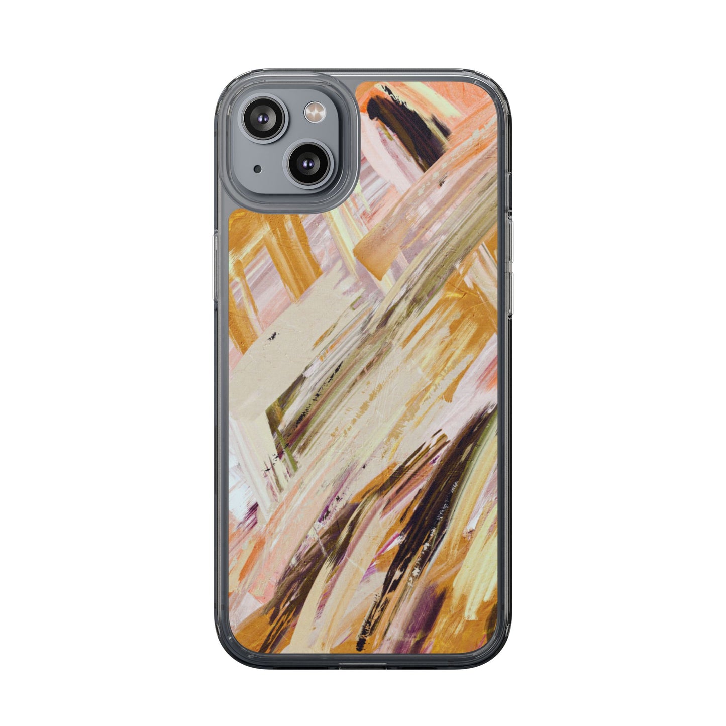 Clear Phone Case – Brush & Bronze