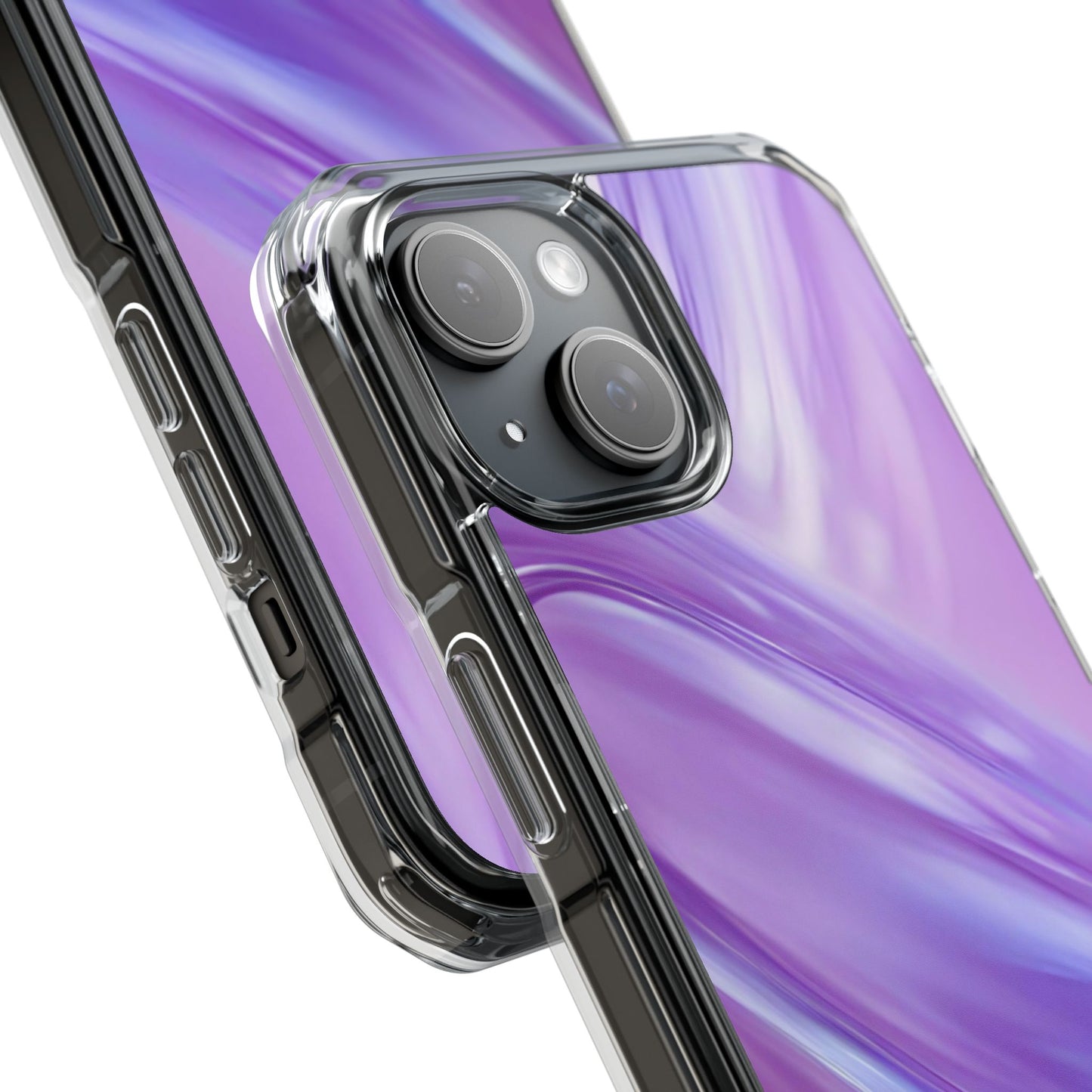 Clear Magnetic Phone Case – Lavender Wave