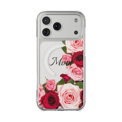 Clear Magnetic Phone Case – Mom’s Rose Bouquet