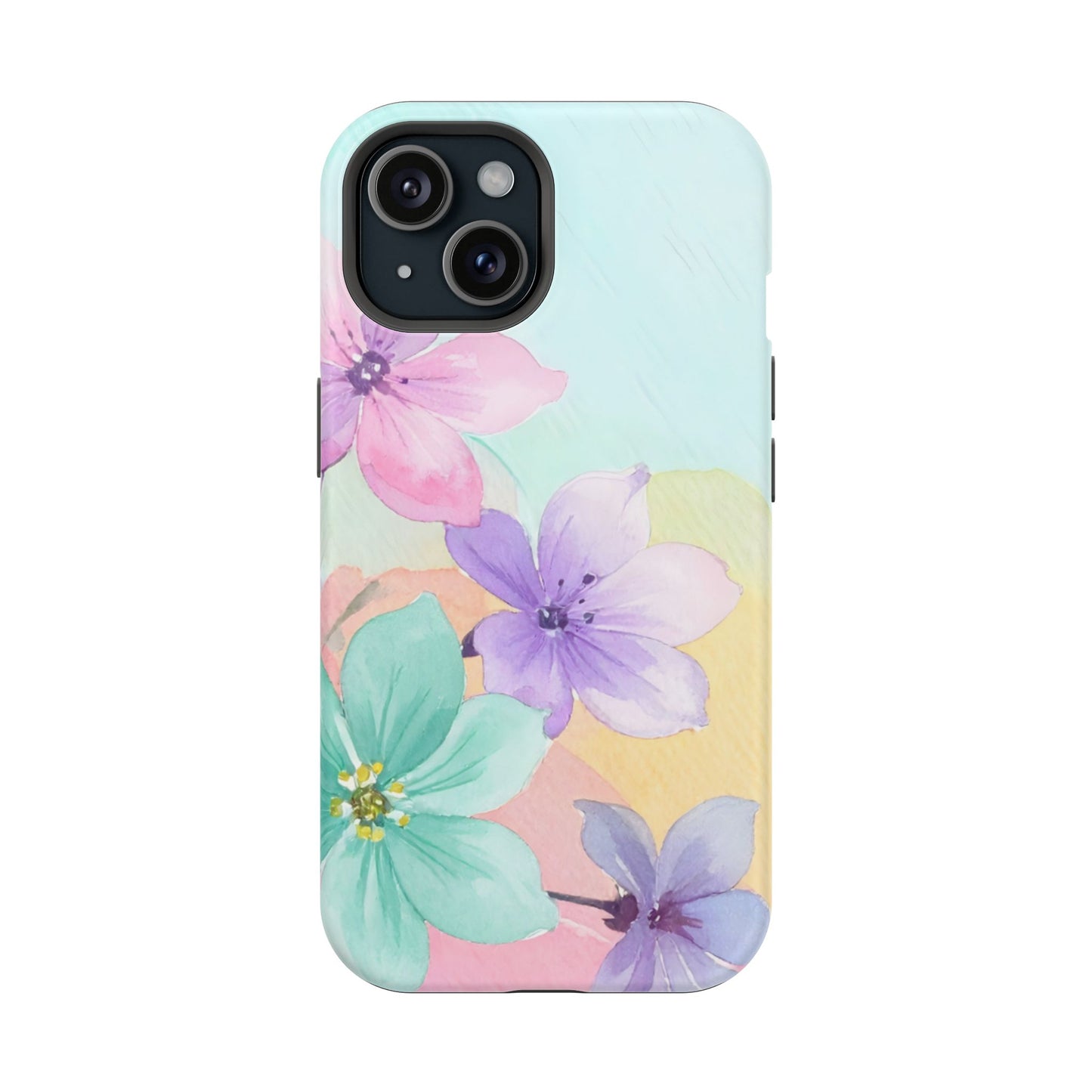 Impact-Resistant Phone Case – Water Petal