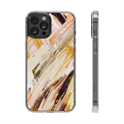 Clear Phone Case – Brush & Bronze