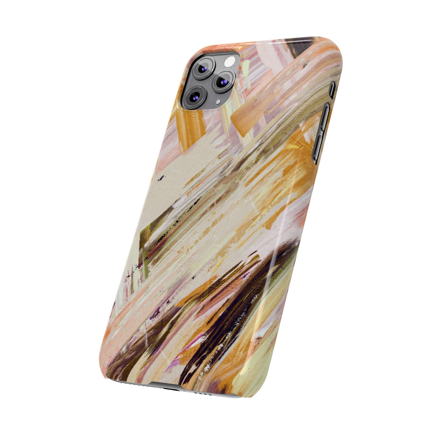 Slim Phone Case – Brush & Bronze